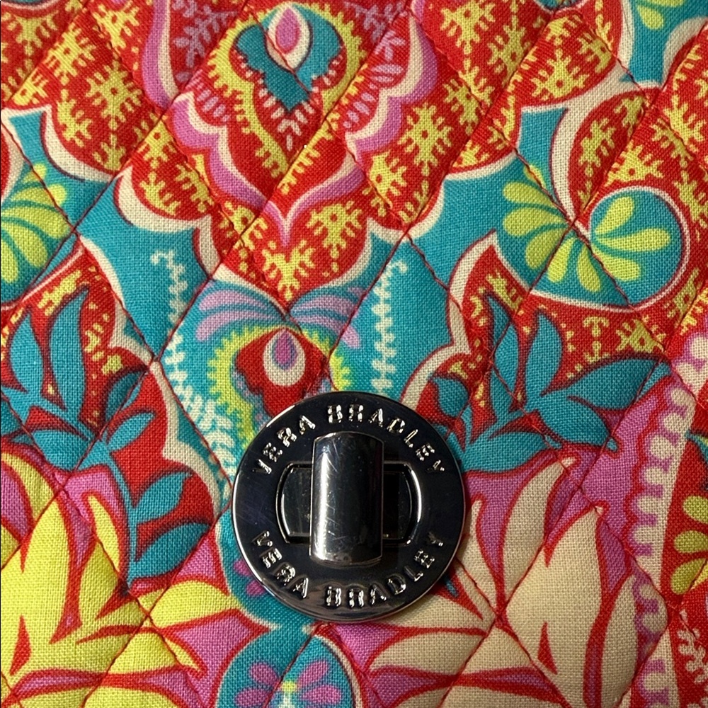 Vera Bradley Crossbody Bag Paisley In Paradise Turn Lock - Picture 3 of 12